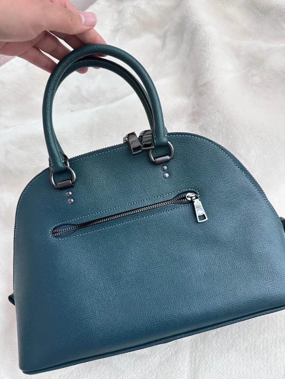 Coach Katy Dome Satchel in Forest green Leather - Picture 2 of 9